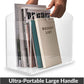 Magazine Rack - Clear Acrylic Magazine Holder, Acrylic Newspaper Stand Organizer with handles, Modern Lucite Magazine and Book Basket Box for Bathroom, Bedroom, Living Room and Office
