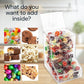 Clear Candy Dispenser Bin with 2 Lids – Bulk Candy Storage for Gum, Lollipops & Chocolate, Countertop or Wall Mount