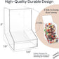 Clear Candy Dispenser Bin with 2 Lids – Bulk Candy Storage for Gum, Lollipops & Chocolate, Countertop or Wall Mount