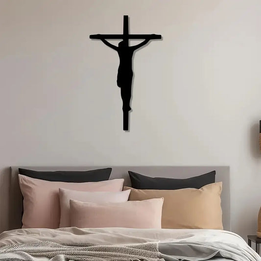 Jesus Cross Black - Christmas & Baptism - For Church or Home