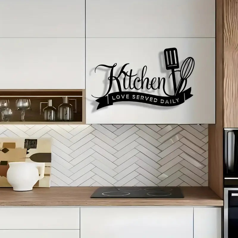 Kitchen, Love Served Daily - Beautiful Kitchen Wall Decal  - Best For Gifting