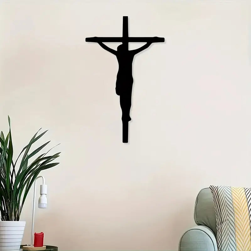 Jesus Cross Black - Christmas & Baptism - For Church or Home