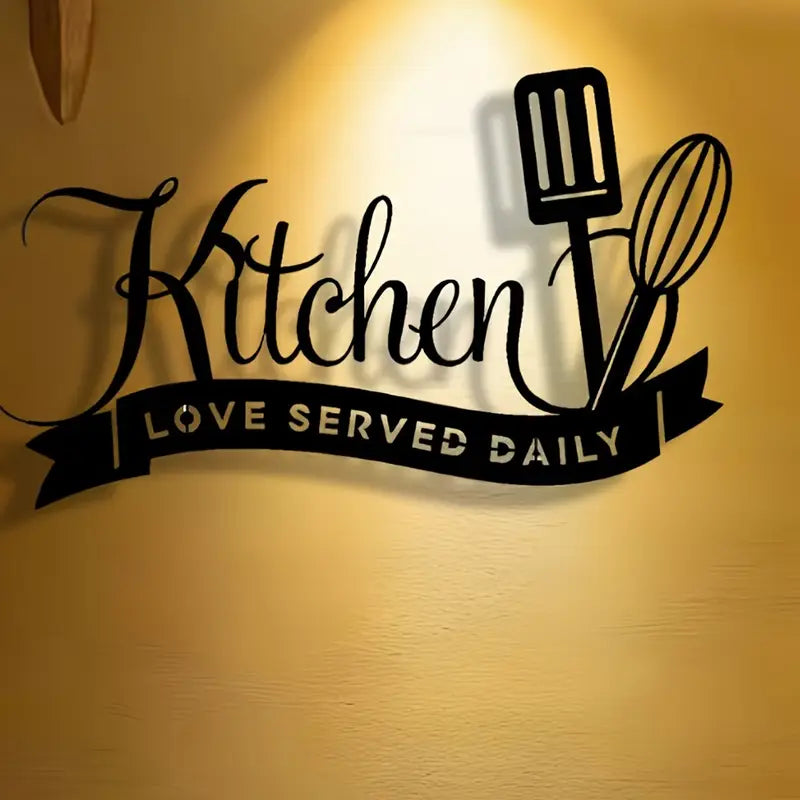 Kitchen, Love Served Daily - Beautiful Kitchen Wall Decal  - Best For Gifting