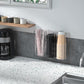 Clear Acrylic Coffee Cup and Lid Organizer – 3 Compartment Storage Holder for Countertops