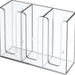Clear Acrylic Coffee Cup and Lid Organizer – 3 Compartment Storage Holder for Countertops