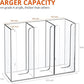 Clear Acrylic Coffee Cup and Lid Organizer – 3 Compartment Storage Holder for Countertops