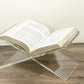 2-Piece Clear Acrylic Book & Quran Holder – Transparent Reading Stand for Open or Closed Books, Magazines & Textbooks