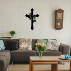 Jesus Cross With Roses - Christian Home - Christmas & Baptism - Church & Home