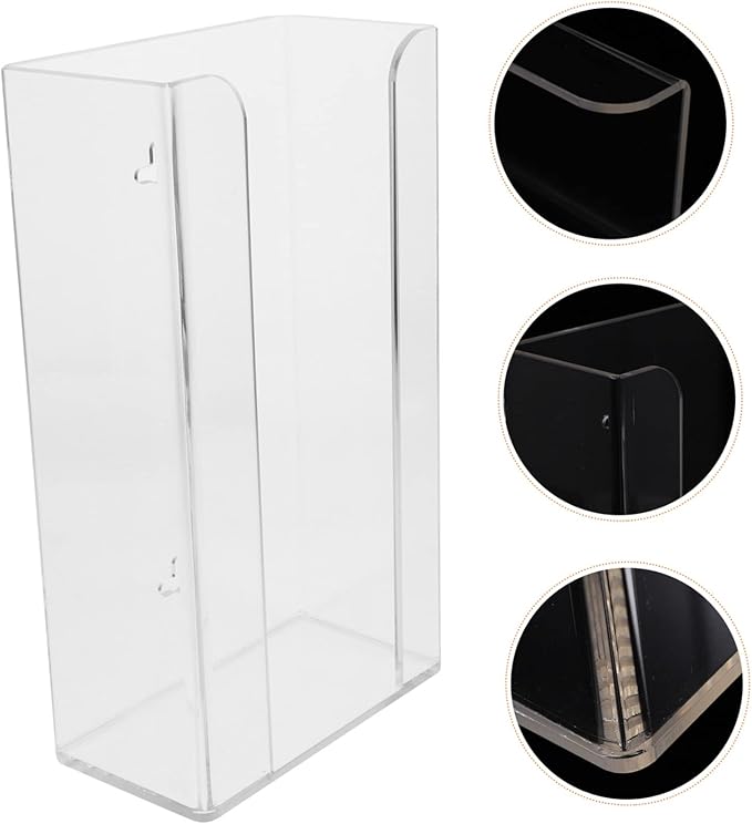 Box Shoe Covers Dispenser Napkin Basket Disposable Gloves Dispenser Acrylic Glove Holder Glove Box Storage Rack Wall-mounted Work