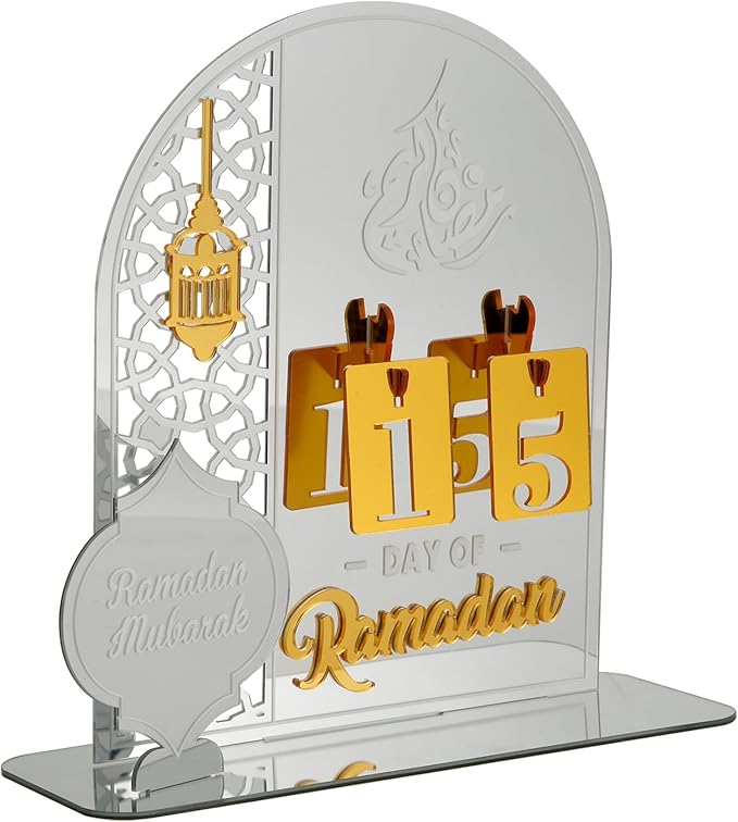 Ramadan Table Calendar | Ramadan Countdown Calendar | Desk Calendars Ramadan | Decorations for Home Decor Muslim Festival&nbsp;