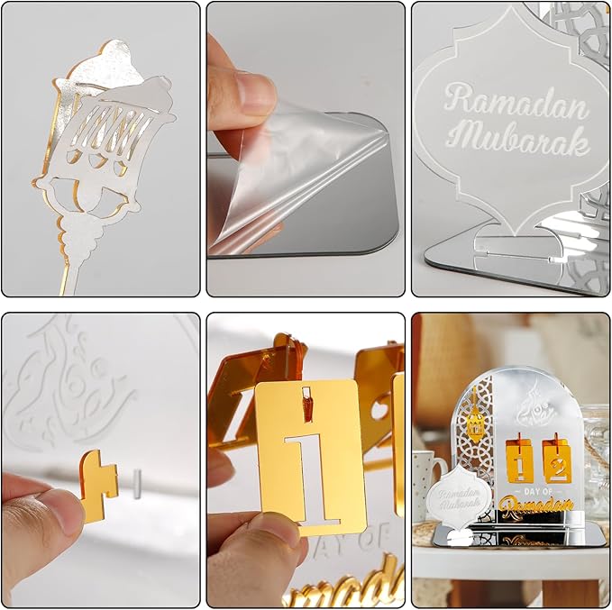 Ramadan Table Calendar | Ramadan Countdown Calendar | Desk Calendars Ramadan | Decorations for Home Decor Muslim Festival&nbsp;