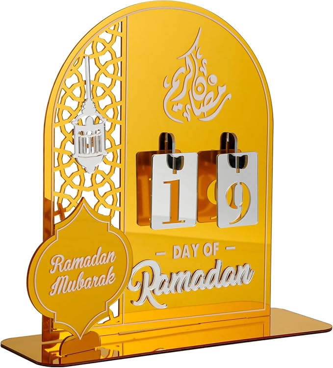 Ramadan Table Calendar | Ramadan Countdown Calendar | Desk Calendars Ramadan | Decorations for Home Decor Muslim Festival&nbsp;