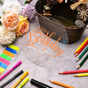 50 Pcs Clear Round Acrylic Blanks – 2mm Thick Circle Discs for DIY Crafts, Painting, Engraving & Picture Frame Panels