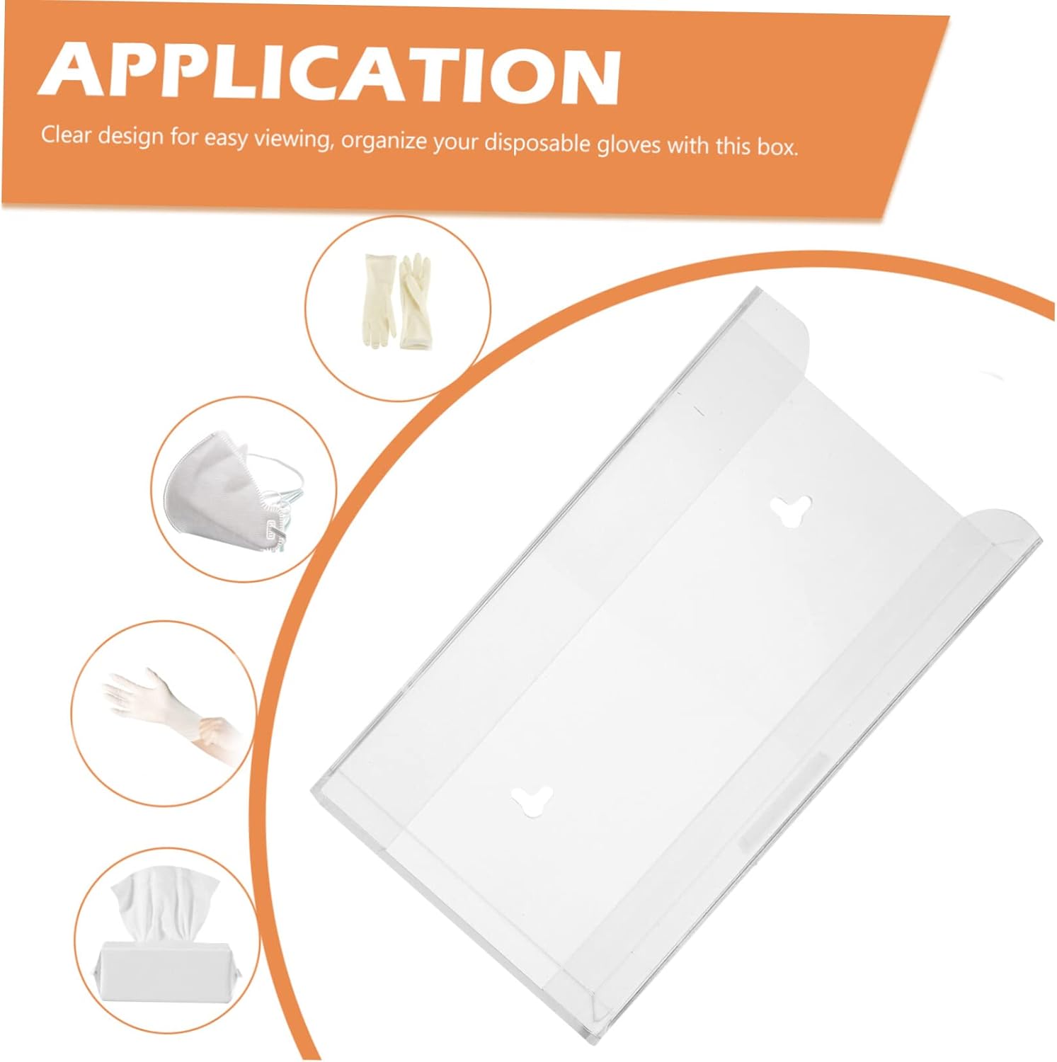 Box Shoe Covers Dispenser Napkin Basket Disposable Gloves Dispenser Acrylic Glove Holder Glove Box Storage Rack Wall-mounted Work