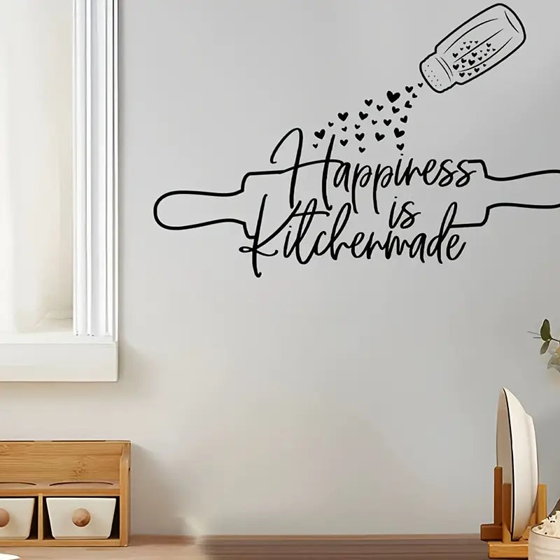 Happiness is Kitchen made - Acrylic Kitchen Wall Decal - Best For Home & Restaurant