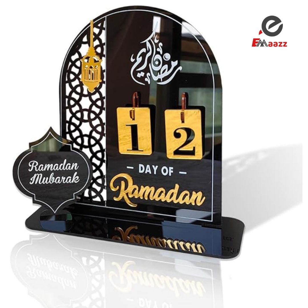 Ramadan Table Calendar | Ramadan Countdown Calendar | Desk Calendars Ramadan | Decorations for Home Decor Muslim Festival&nbsp;