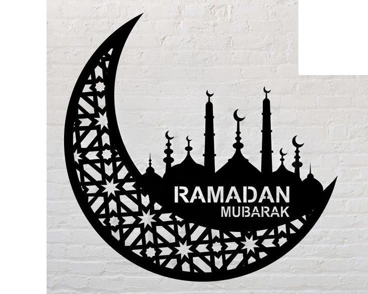 Ramadan Kareem Wall Decor | Acrylic Wall Decoration | Mosque and crescent