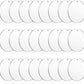 24 Pieces 4 Inch Acrylic Keychain Blanks 0.06 Inch Thick Acrylic Circles Clear Disc Ornaments Blanks with Hole Acrylic Transparent Circle Discs for DIY Keychain and Craft Projects Supplies (4 Inch)