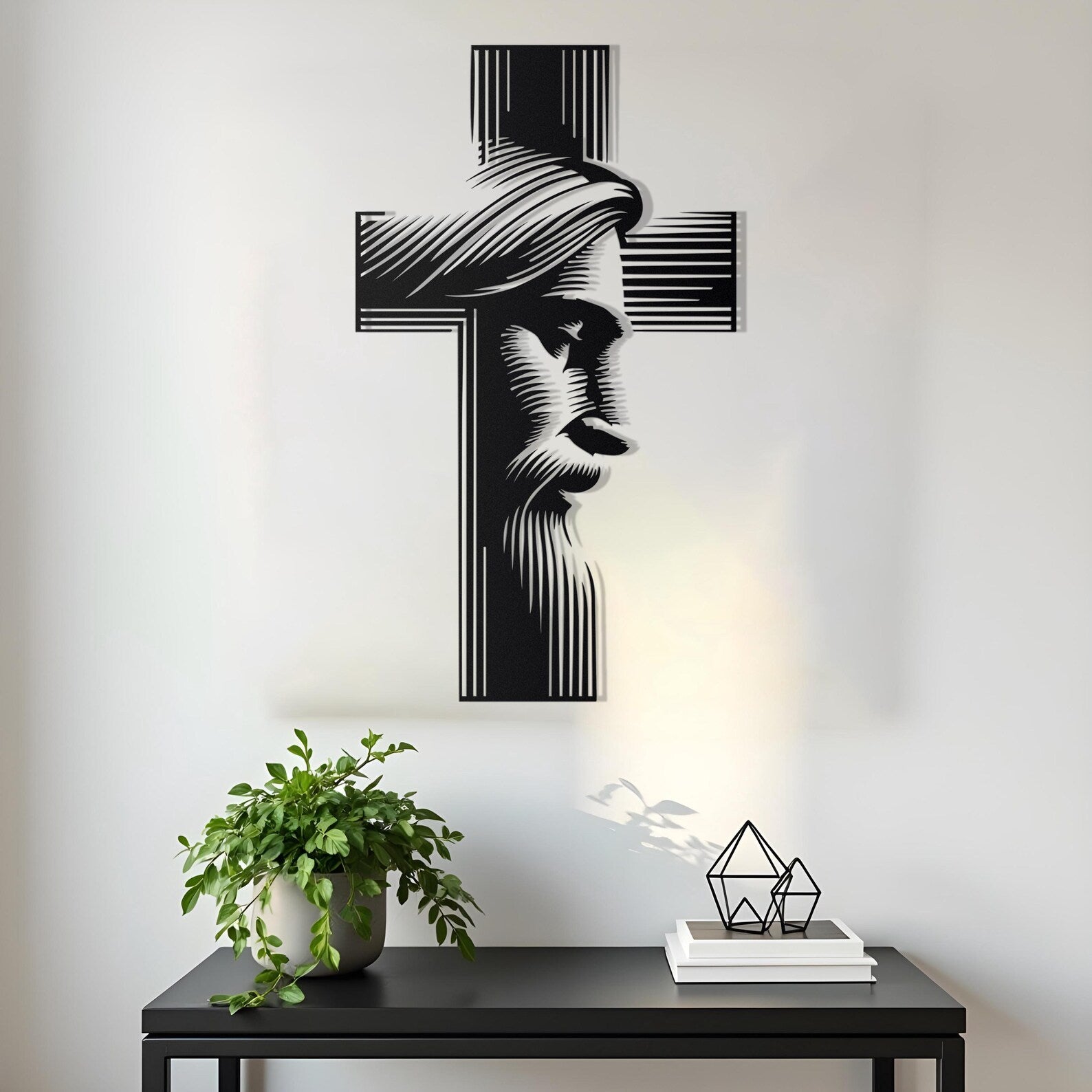 Jesus & Cross - Christmas & Baptism - For Church & Home Decal