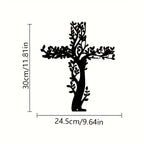 Jesus Cross Tree & Leaves Christian Home Décor - Christmas & Baptism - For Church & Home Decal