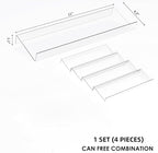 11" Spice Drawer Organizer, 4 Tier Clear Acrylic Seasoning Jars Drawer Insert, Kitchen Drawer Spice Rack Tray for Cabinet/Countertop