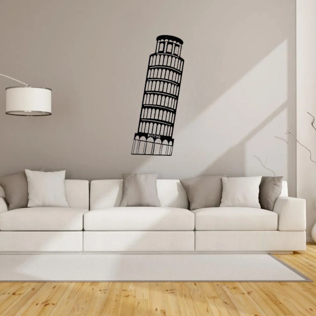 Pisa Tower, Italy - Skyline Acrylic Wall Art - Home Decal - National Day