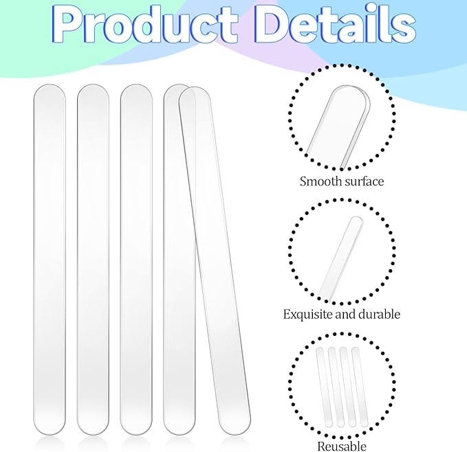 30 Pcs Clear Acrylic Sticks – Reusable Transparent Sticks for Cake Pops, Candy, Ice Pops & DIY Party Crafts