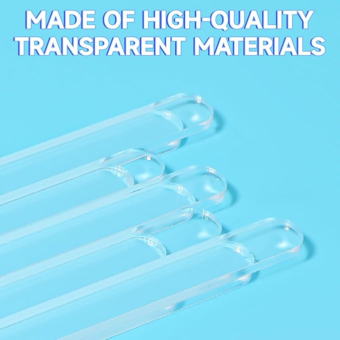 30 Pcs Clear Acrylic Sticks – Reusable Transparent Sticks for Cake Pops, Candy, Ice Pops & DIY Party Crafts