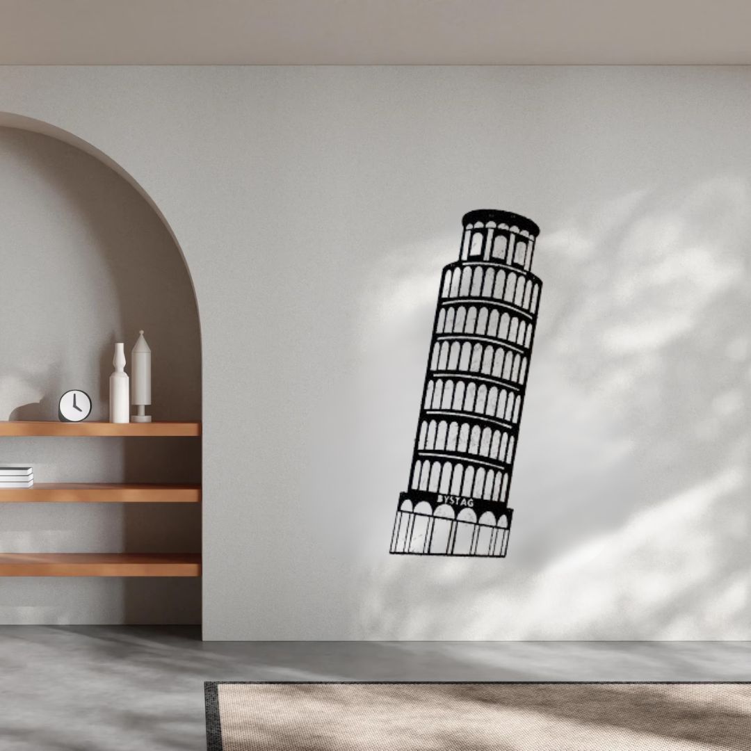 Pisa Tower, Italy - Skyline Acrylic Wall Art - Home Decal - National Day