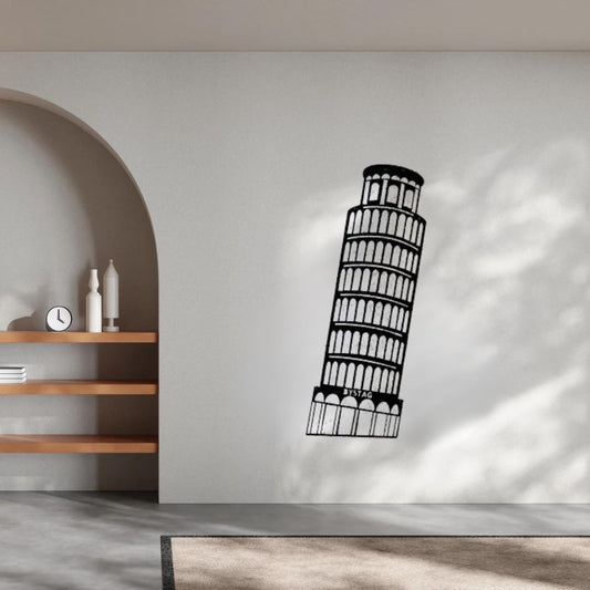 Pisa Tower, Italy - Skyline Acrylic Wall Art - Home Decal - National Day