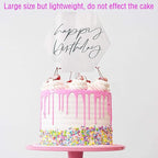 10 Pcs Clear Acrylic Cake Toppers – Blank Hexagon Shape DIY Cake Decoration for Weddings, Birthdays & Parties