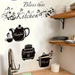 Bless This Kitchen - Cooker, Teapot - Beautiful Kitchen Wall Decal - Best For Home & Restaurant