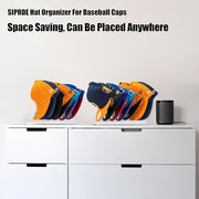 Hat Stand for Baseball Caps Display and Organizer - 2 Pack, No Install Acrylic Hat Holder for 14 Baseball Caps for Bedroom, Closet, Dresser(Clear)
