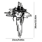 Jesus Face & Cross - Christian Home Décor - Christmas & Baptism - For Church or Home