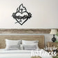Catholic Cross with Thorns & Flames, Modern - Christian Home Decor -  - Christmas & Baptism - For Church or Home
