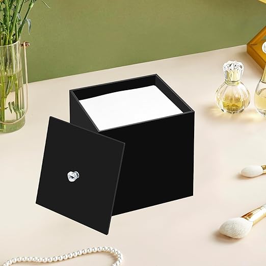 Disposable Face Towel Holder, Facial Towelettes Container Box, Acrylic Box for Facial Towels, Clear