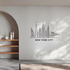 New York, America - Skyline Acrylic Wall Art - Home Decal - National Day
