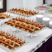 Acrylic Display Stand - Buffet Serving Tray Riser - Cupcakes, Pastries, Appetizers (Rectangle)
