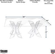 Acrylic Display Stand - Buffet Serving Tray Riser - Cupcakes, Pastries, Appetizers (Rectangle)