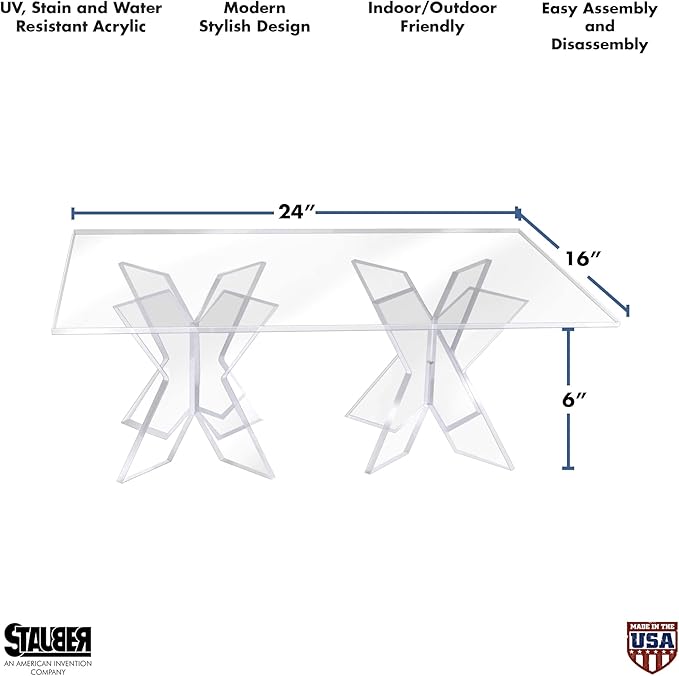 Acrylic Display Stand - Buffet Serving Tray Riser - Cupcakes, Pastries, Appetizers (Rectangle)