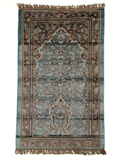 Prayer Mat 614GSM Anti-Slip Velvet Top Islamic Prayer Mat New Design Thick Padded Sajadah Prayer Rug for Men Women Eid Gift Ramadan ( 140cm X 70cm)