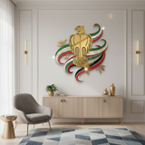 Majestic UAE Falcon & Flag Acrylic Wall Art