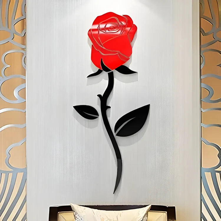 Rose Flower Wall Art | Romantic 3D Acrylic Wall Décor in UAE