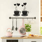 Coffee With Hearts & Love Acrylic Wall Decal - Beautiful Kitchen Decor for UAE Homes & Restaurants