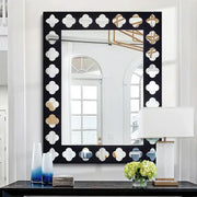 Black Wooden Frame Modern Decorative Mirror | Emaazz