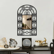 Black Acrylic Wall Mirror with Ornate Frame | Emaazz