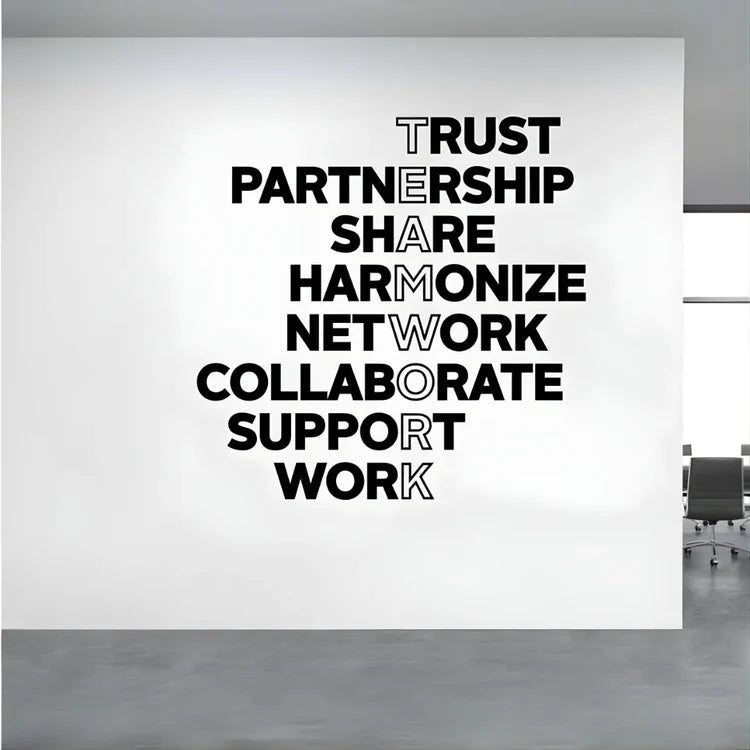 Team Work Acrylic Wall Art | Motivational Office 3D Wall Décor in UAE