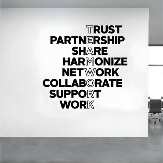Team Work Acrylic Wall Art | Motivational Office 3D Wall Décor in UAE