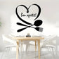 Spoon & Fork with Heart Acrylic Wall Decal | Beautiful Kitchen Decor for UAE Homes & Restaurants