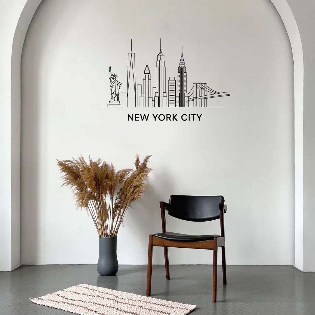 New York, America - Skyline Acrylic Wall Art - Home Decal - National Day